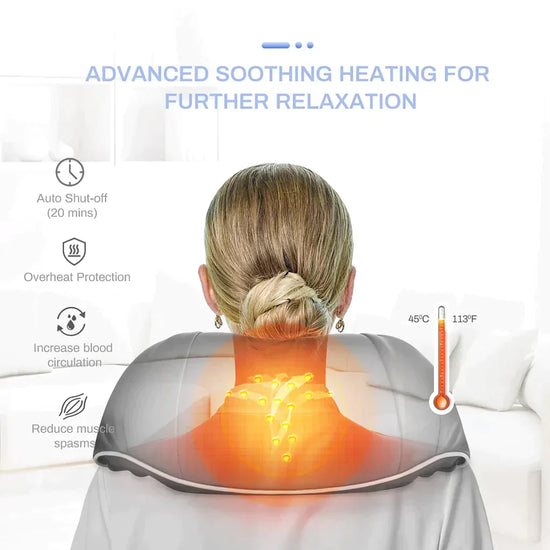 Zenvora™ HeatRelief Neck & Shoulder Massager