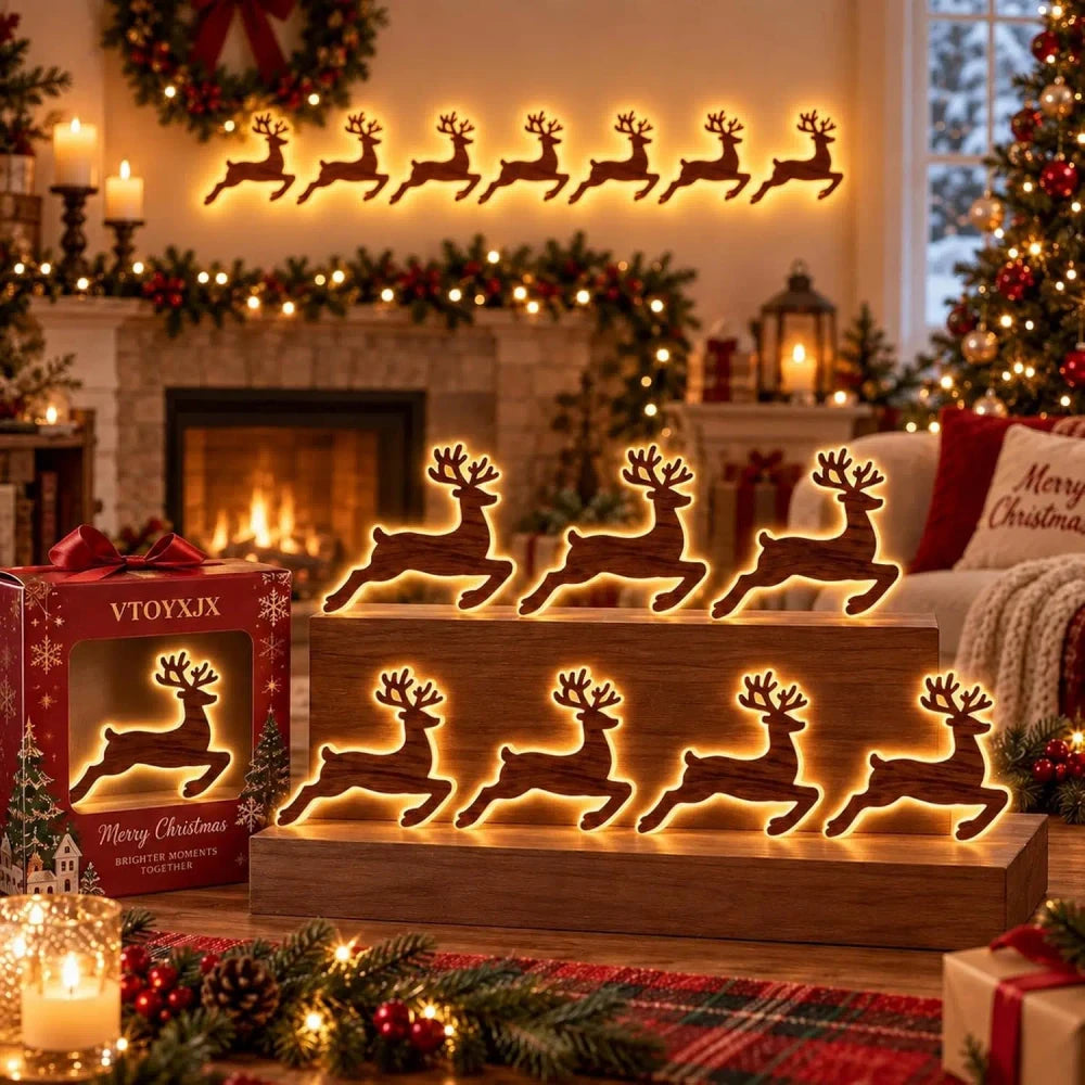 LED Glowing Reindeer Wall Sticker