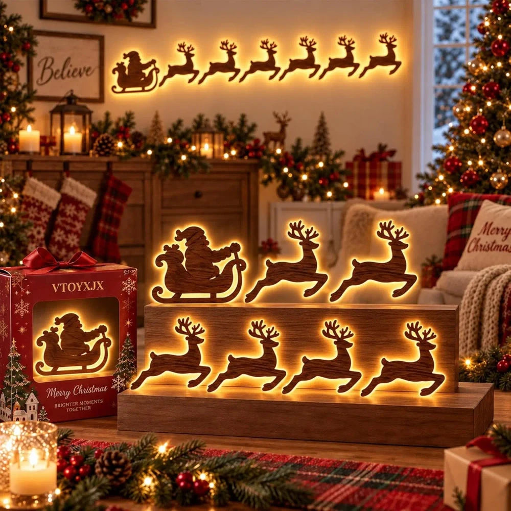LED Glowing Reindeer Wall Sticker