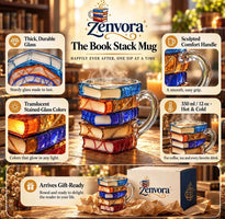 Literary Charm 3D Book Glass Mug