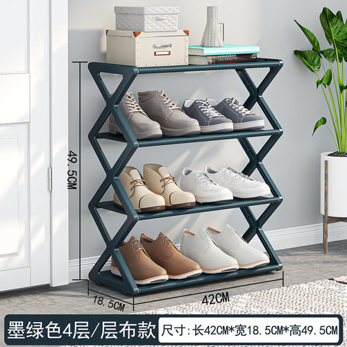 Dual-Level X-Frame Shoe Organizer
