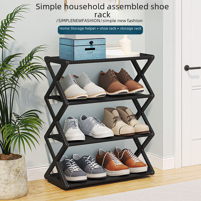 Dual-Level X-Frame Shoe Organizer