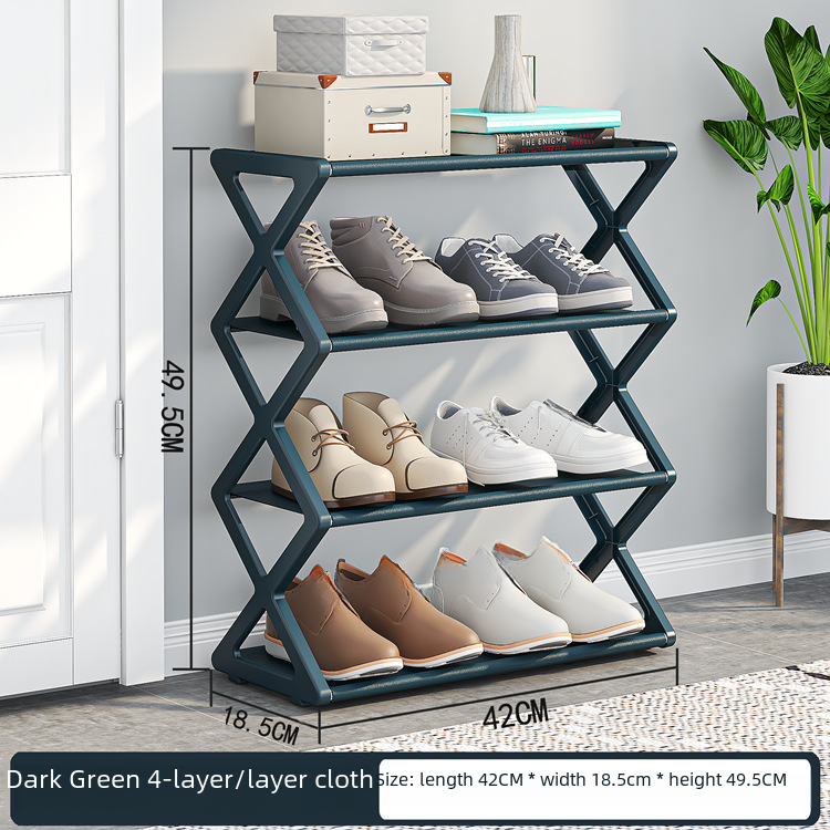 Dual-Level X-Frame Shoe Organizer