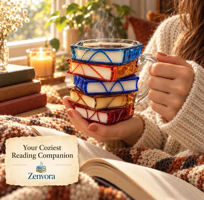 Literary Charm 3D Book Glass Mug