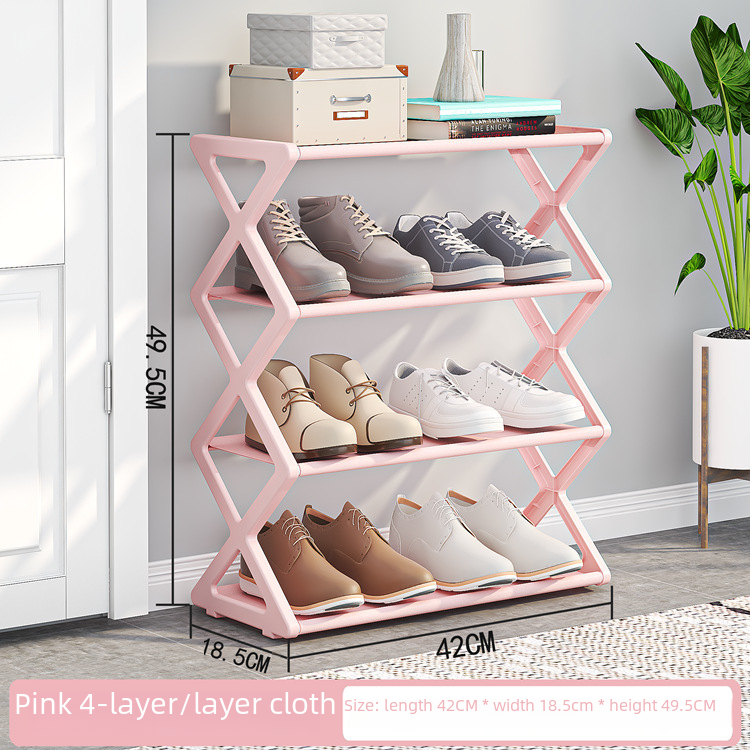 Dual-Level X-Frame Shoe Organizer