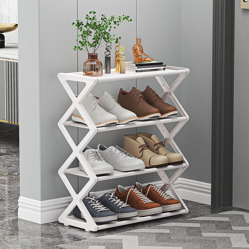 Dual-Level X-Frame Shoe Organizer