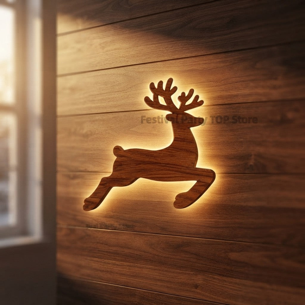 LED Glowing Reindeer Wall Sticker