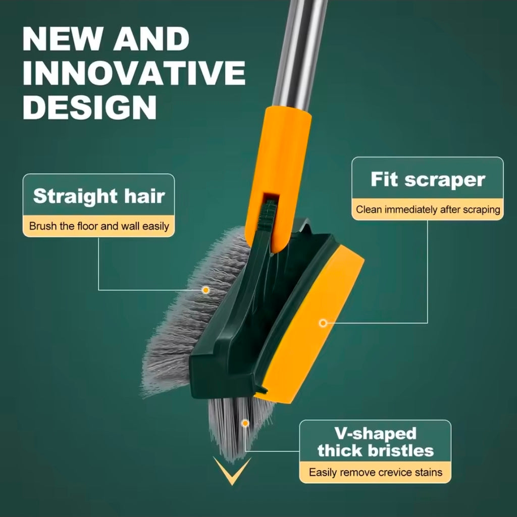 Zenvora™ 3-in-1 V-Shaped Floor & Bathroom Scrub Brush