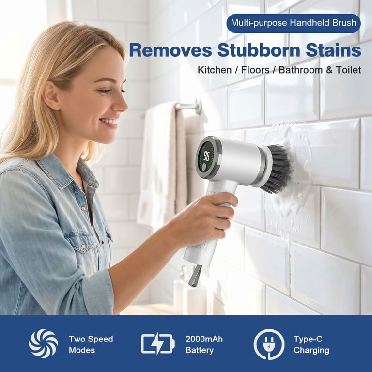 Cordless Handheld Electric Cleaning Brush
