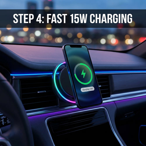 ZENVORA™ 15W Magnetic Wireless Car Charger